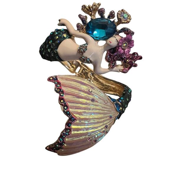 Betsy Johnson NWT mermaid cuff bracelet - Picture 5 of 8
